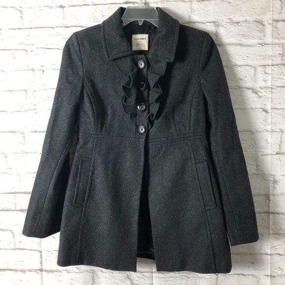 Old Navy Jackets & Blazers - 3/$15 OLD NAVY Ruffle Wool Coat
